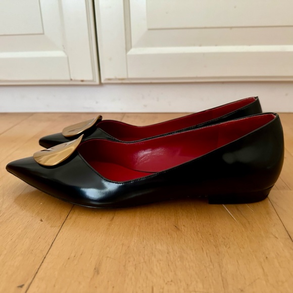 Tory Burch Patos Flats Patent Black 10M - Picture 6 of 8